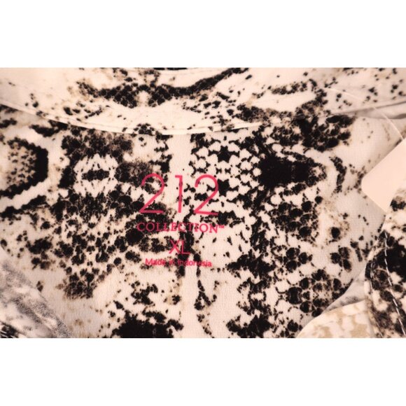 212 Collection Women's Animal Print Button-Up Shirt Size X Large - Picture 4 of 12